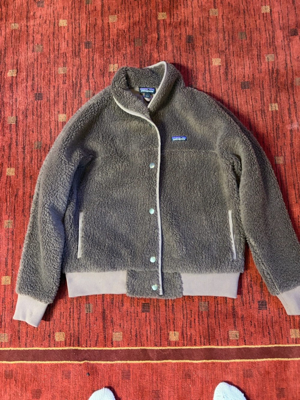 Patagonia Retro-X Fleece Snap Front Jacket Large Dusky Brown
